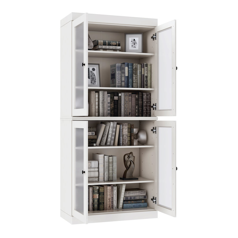 Bibliothèque à 6 tablettes Uriyah, Blanc