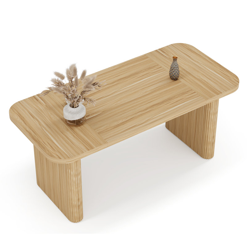 Johen 62.99'' L x 31.5'' W Rectangular Dining Table with Engineered Wood Tabletop, Oak
