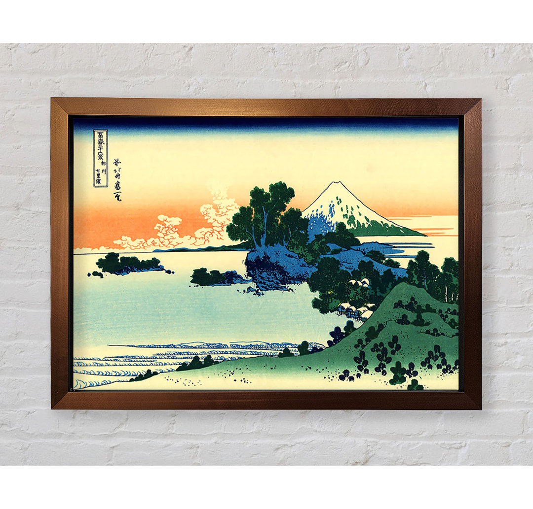 Shichiri Beach In Sagami Province von Katsushika Hokusai - Einzelne Bilderrahmen Kunstdrucke