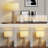 26.5 in. Gold Traditional Dimmable Wicker/Rattan For Bedroom Living Room Bedside Desk Nightstand Table Lamp With Linen Drum Shade-882576606