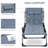 Premium Padded Folding Chaise Lounge Chair - 6-Position Recliner for Beach, Pool & Patio with Headrest & Storage Pocket (Supports 264 lbs)-581191809