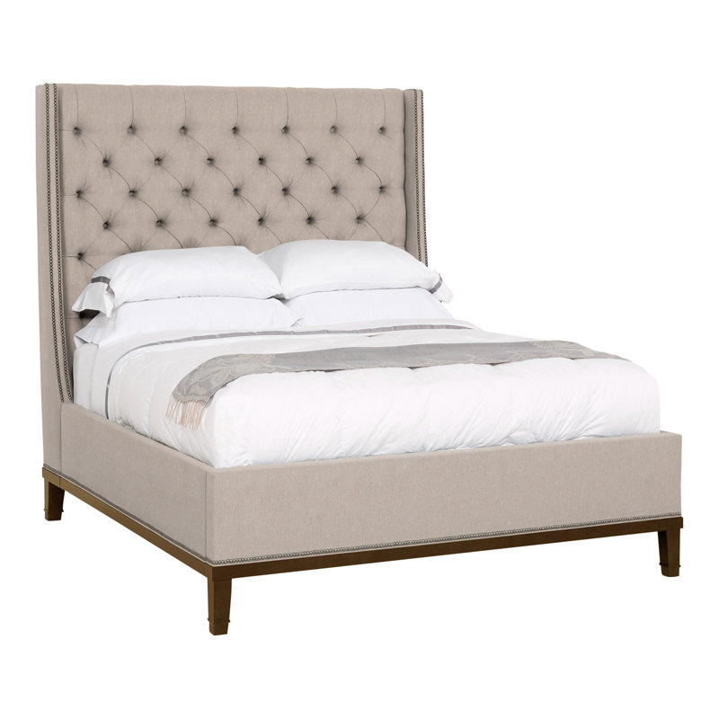 Michael Weiss Queen Upholstered Panel Bed, Havana, Jiggles Fawn, Yes