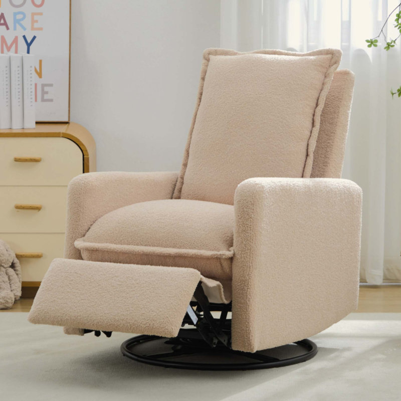 Fauteuil inclinable pivotant à bascule, fauteuil inclinable à bascule oscillant, fauteuil à bascule pour chambre à coucher, peluche
