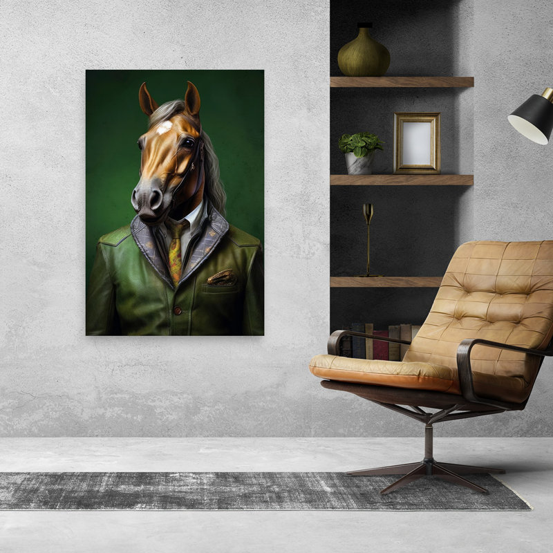 Dapper Horse Gentleman Elegant, 48" H x 32" W