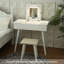 Meuble-lavabo en bois blanc laiteux avec miroir à DEL et prise de courant, table de maquillage de salle de bain, tiroir réglable, classique et élégant pour le rangement des cosmétiques