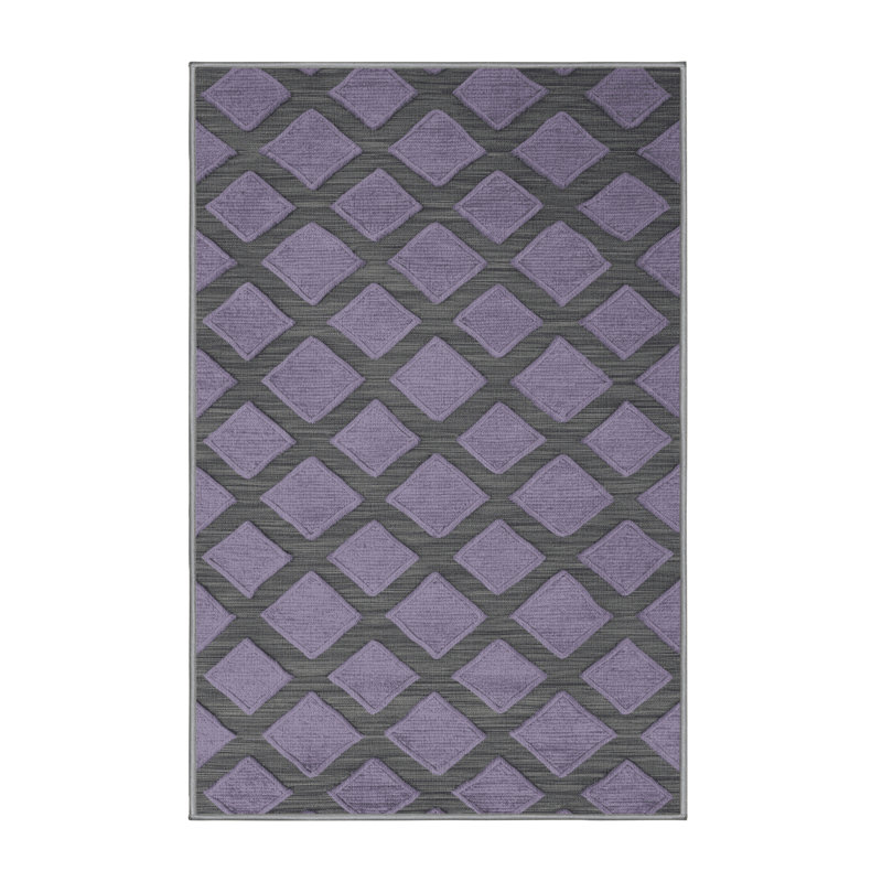 Tapis mauve lavable à la machine, Tapis de couloir 2 pi x 4 pi