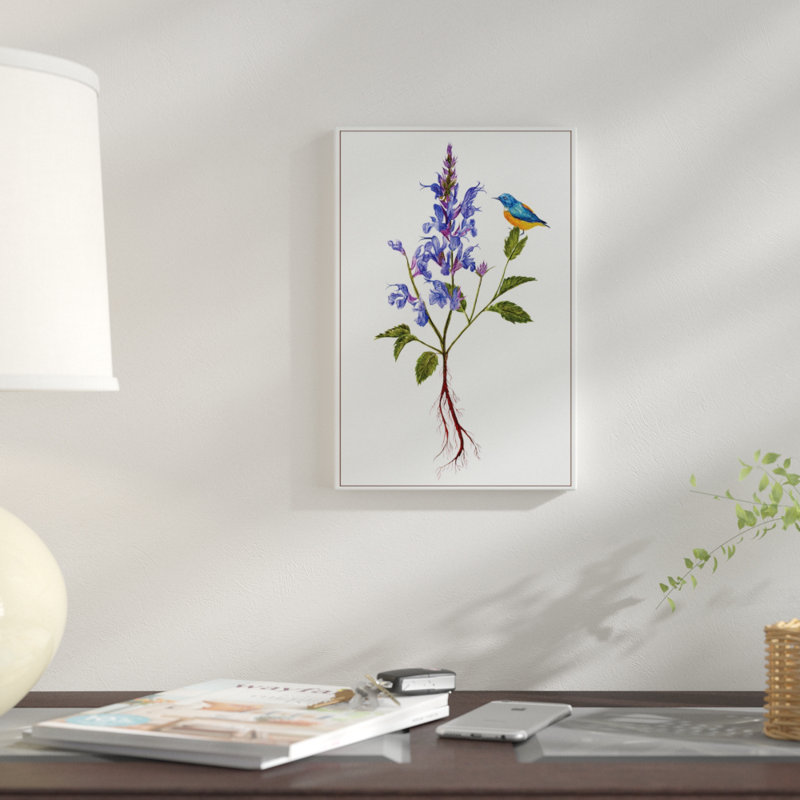« salvia miltiorrhiza i », reproduction d’impression sur toile, H 26 po x l 18 po x P 1,5 po, Pas de tapis, Toile tendue