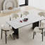 Ensemble de table à manger et de chaises moderne et simple en pierre-105326111