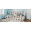 Cadre de lit plateforme simple en bois pour enfants avec clôture de garde-corps, tablettes de rangement latérales et étagère à livres, lit de plancher compact, blanc et blanc-133696155-133696158