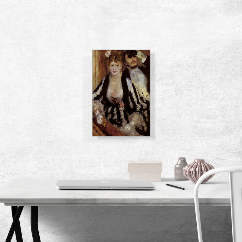 La Loge 1874 par Pierre-Auguste Renoir, reproduction d'art sur toile tendue, H 18 po x l 12 po x 1,5 po