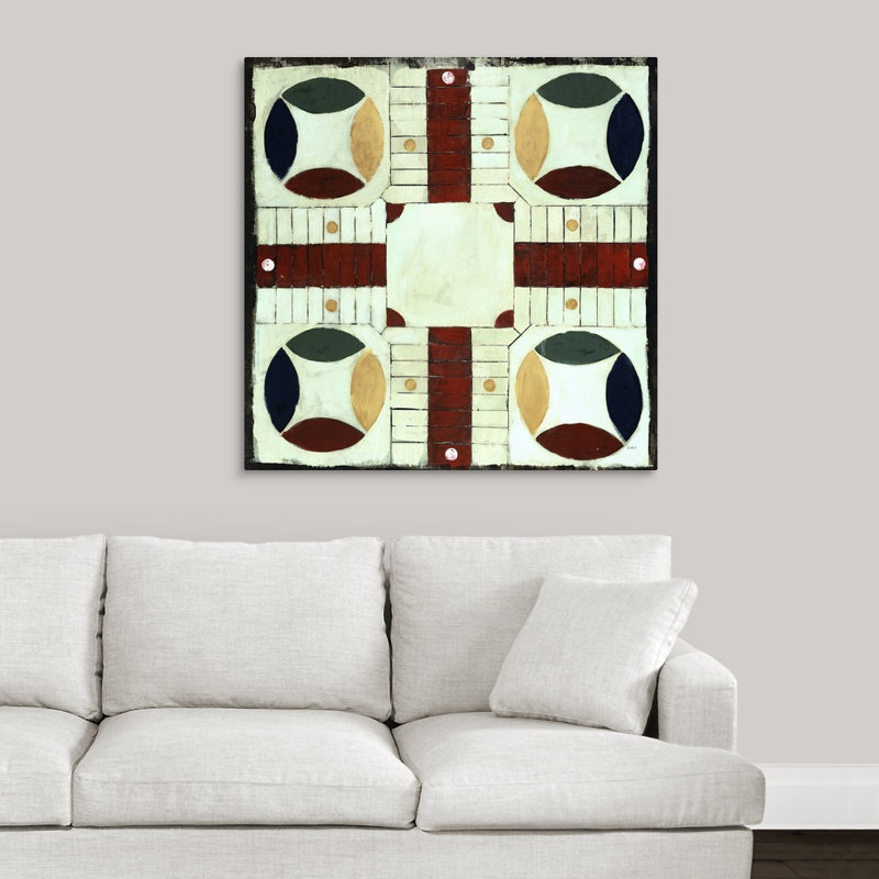 Bissell " Parcheesi " by Calyton Rabo, 35" H x 35" W x 1.5" D, Wrapped Canvas