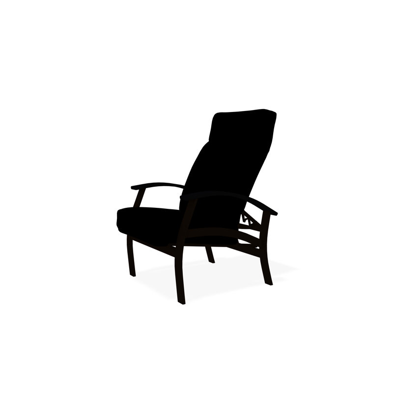 Belle Isle Outdoor Lounge Chair, Black, Black 5D Sunbrella®