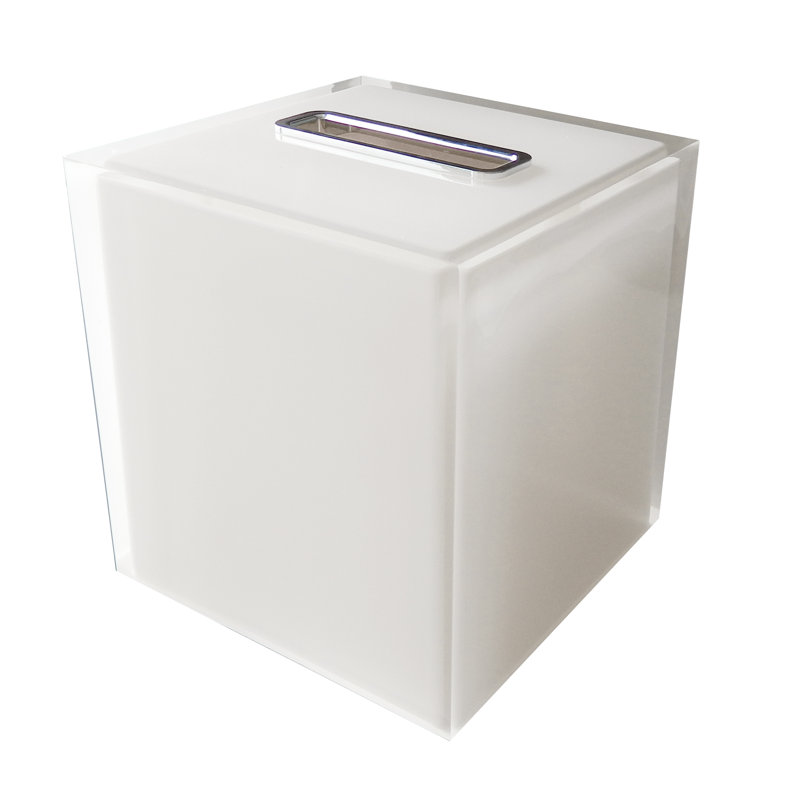 Picard Tissue Box Cover, White