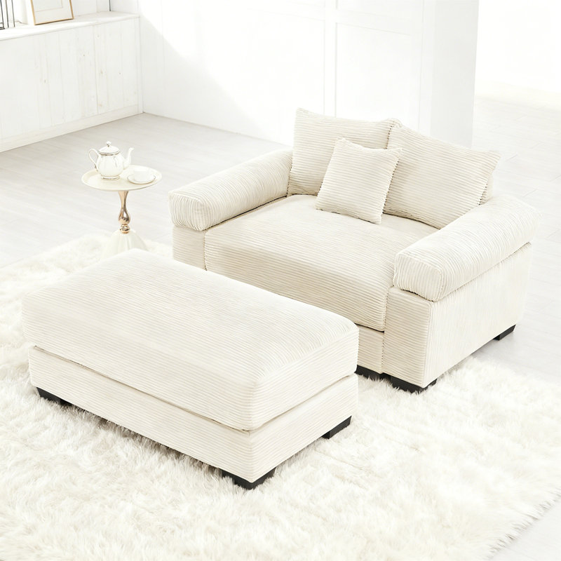 Canapé modulaire surdimensionné 54,3 po Cloud, Beige