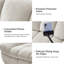 Fauteuil inclinable manuel pivotant avec support pour téléphone Jace-553183331