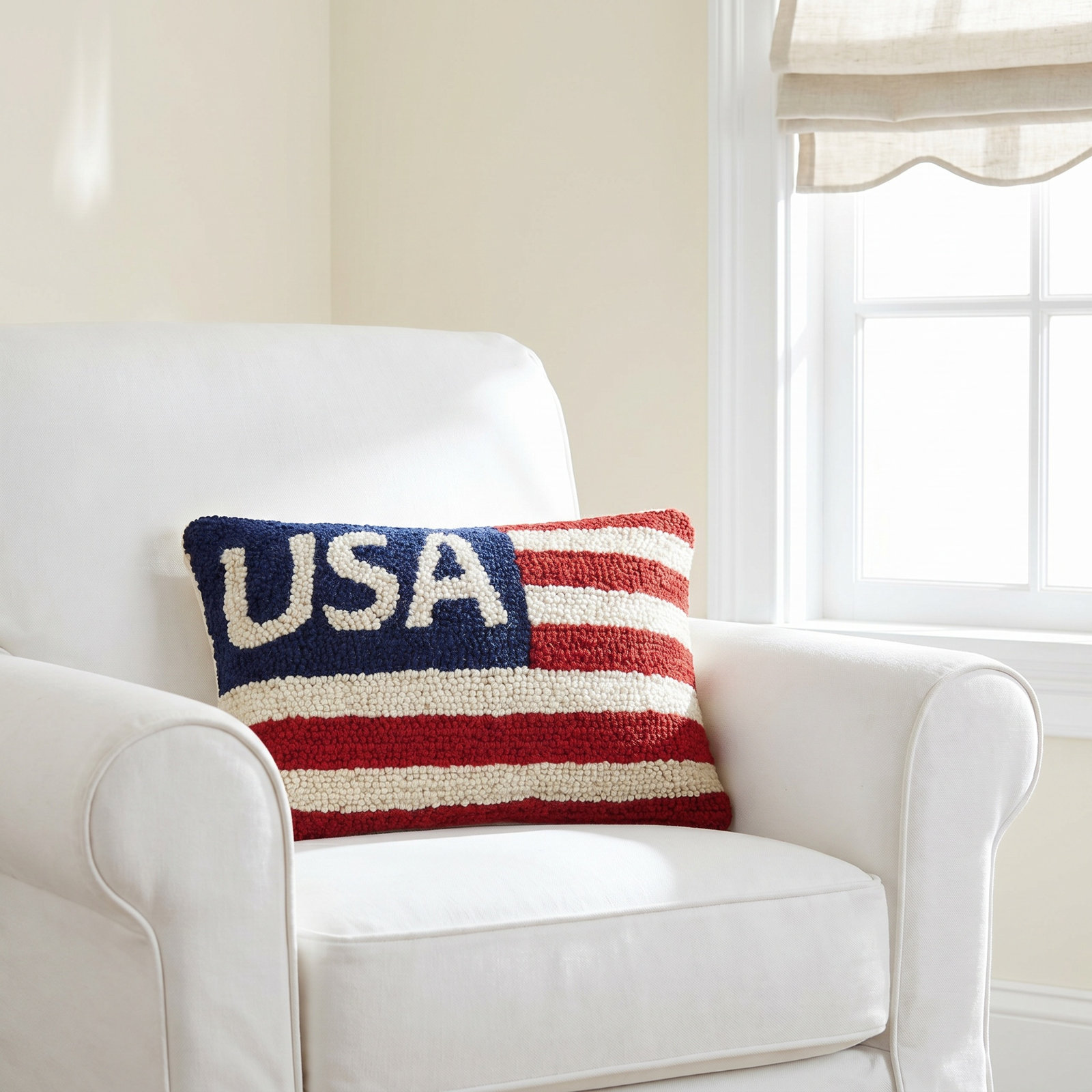 USA Striped Lumbar Throw Pillow