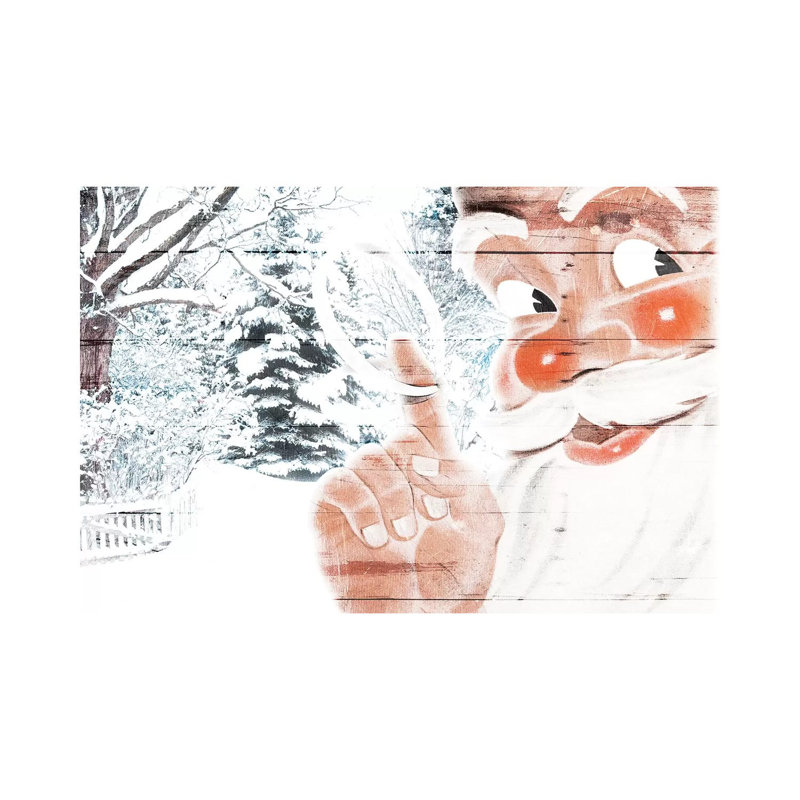 Peekaboo Santa by Milli Villa - Wrapped Canvas Gallery-Wrapped Canvas Giclée, 66.04 cm H x 45.72 cm W