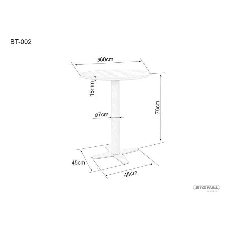 Hadwyn 60 cm Round Dining Table