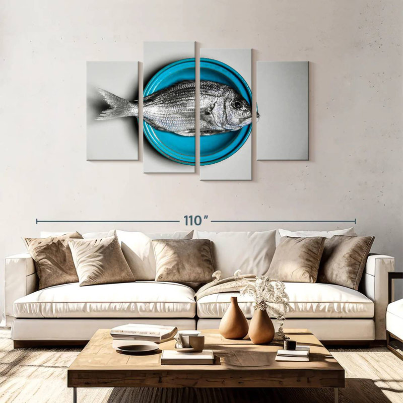 Assiette de poisson Yarlin, H 48 po x l 75 po