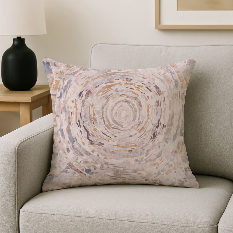 Coussin décoratif intérieur et extérieur Modern, Gris abstrait 270, Carré 16 po