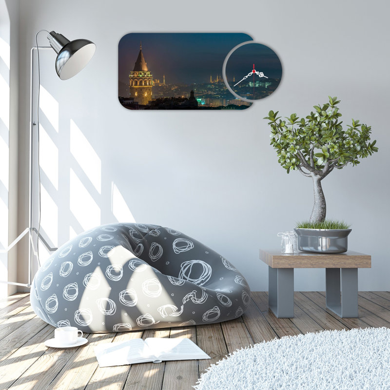 Ensemble de 2 horloges murales décoratives Chic, design moderne, 26,8 x 12,6 pouces | Fabrication 100% bois aggloméré, épaisseur: 0,1 pouce | Parfait pour le salon, le bureau ou la chambre à coucher, les garde-temps élégants et fonctionnels
