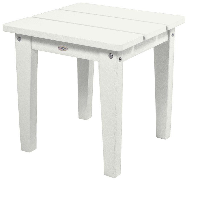 Table de patio extérieur Middira Adirondack, Blanc noix de coco, H 17 po x l 17 po x P 17 po
