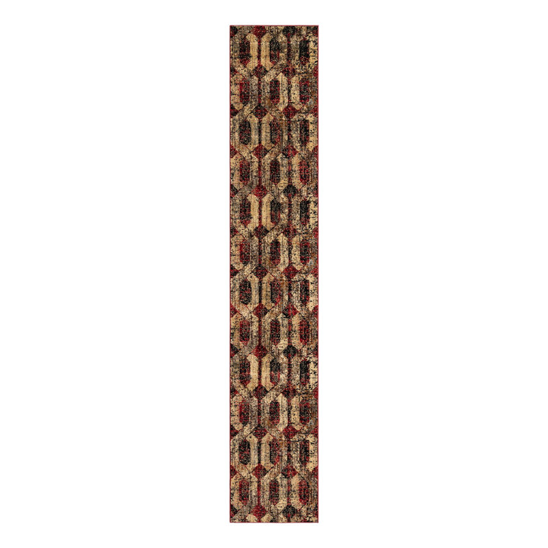 Brennin Geometric Indoor Rug, Runner 2'2" x 12'