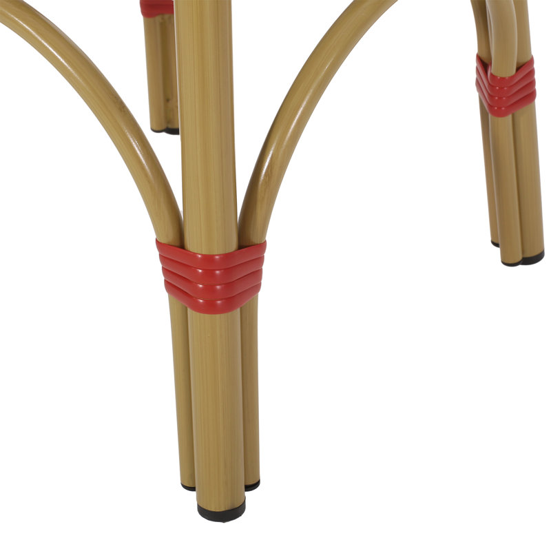 Tabouret de bar 29,5 po Piersten, Rouge / blanc