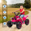 VTT électrique 6V pour enfants avec deux vitesses, démarrage à bouton-poussoir, lumières DEL, musique et pneus tout-terrain