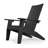 Harlean Oversized All-Weather Outdoor Adirondack Chair with Retractable Cup Holder Modern Patio Chair Plastic/Resin Fire Pit Chair for Patio, Backyard, Deck, Garden, Poolside, 450LB Weight Capacity（Black）-1255533508