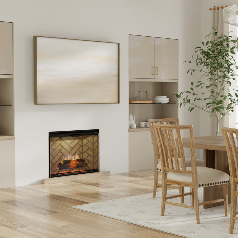 Dimplex 42" Revillusion Electric Firebox Herringbone Background, 42" W, Herringbone