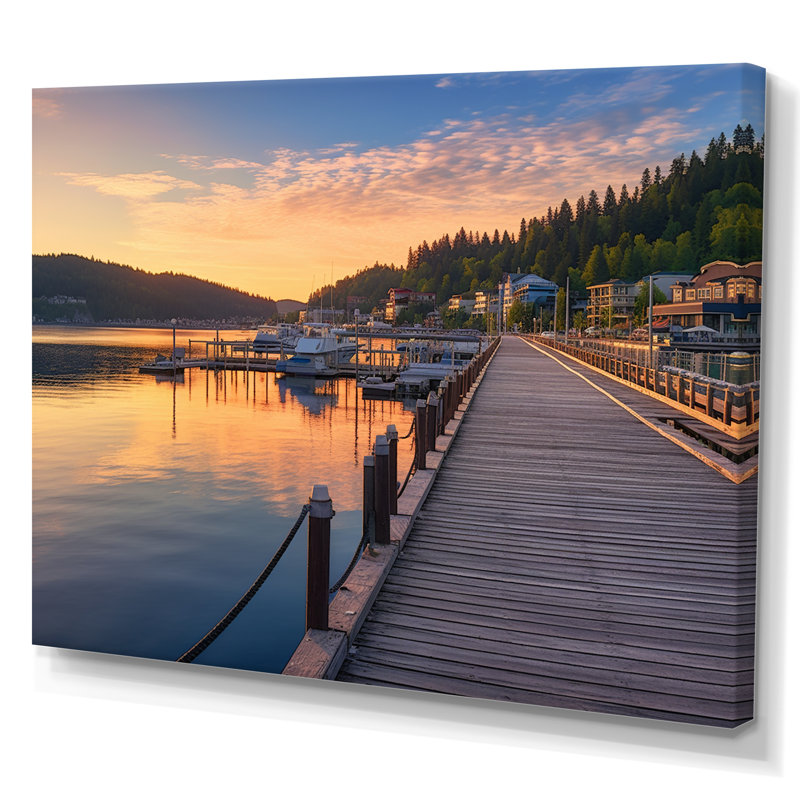 Cœur d'Alene en Idaho II, Toile tendue, H 12 po x l 20 po x P 1 po