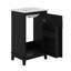 Armoire de salle de bain moderne et compacte pour petits espaces, rangement élégant avec lavabo en céramique