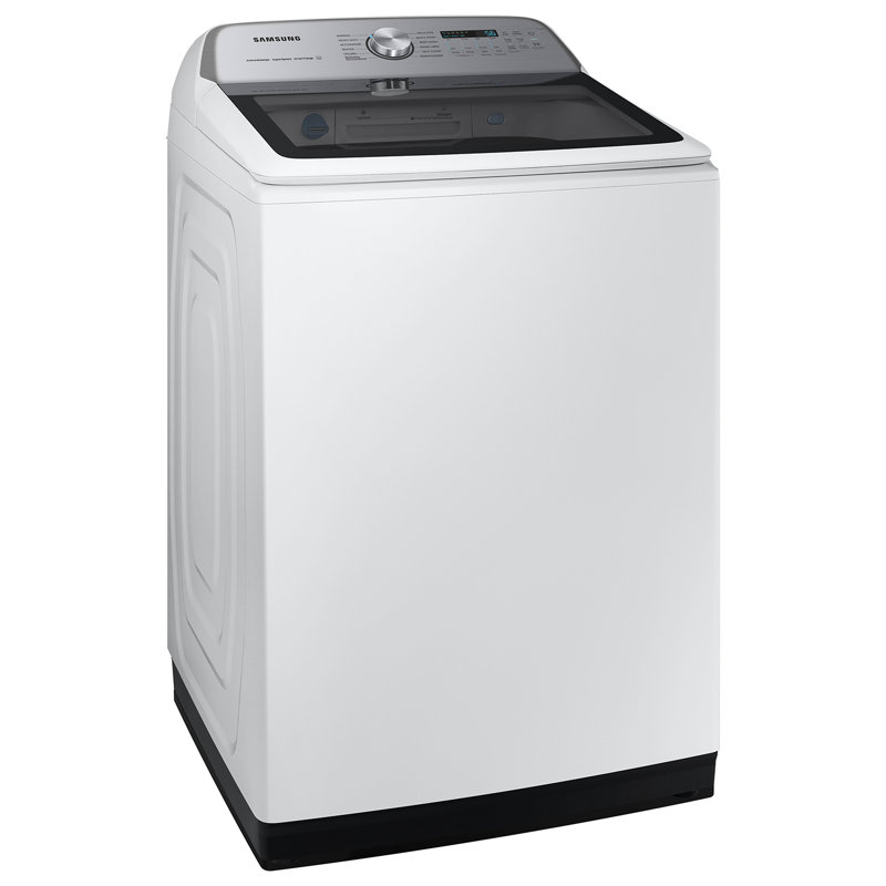 White 5.1 cu. ft. Smart Top Load Washing Machine with Stainless Steel Drum