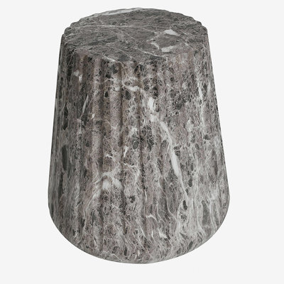 Table d'appoint d'extérieur sculptée Cleme, brun