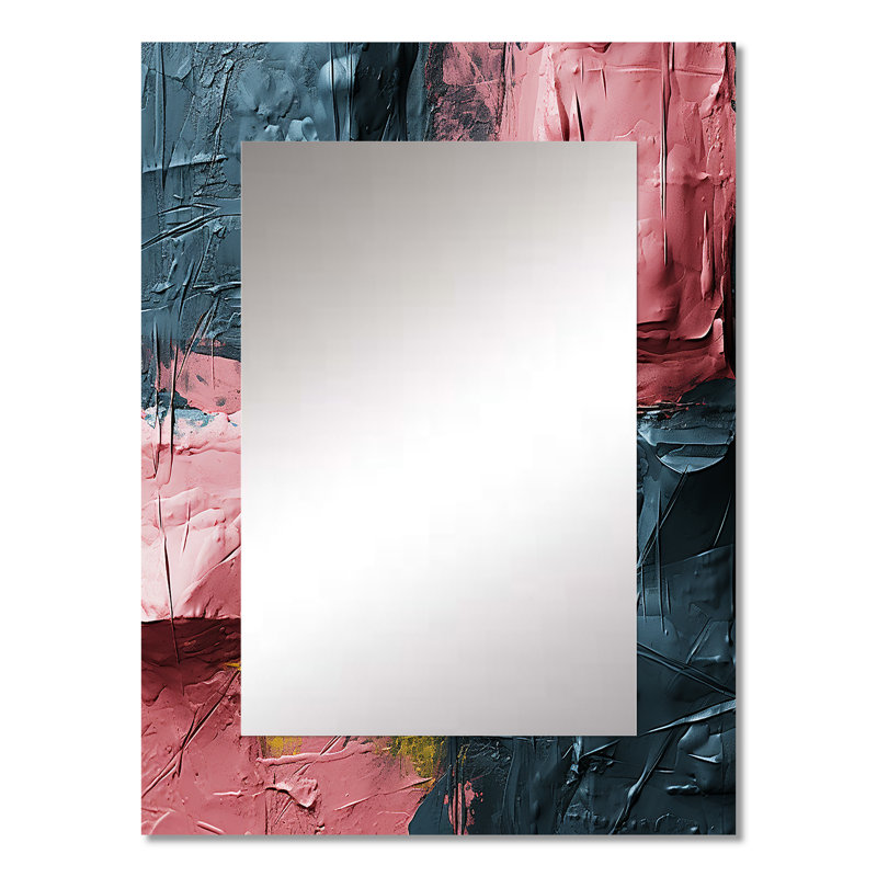 Windhaven - Abstract Decorative Mirror On Metal, 32 po x 24 po