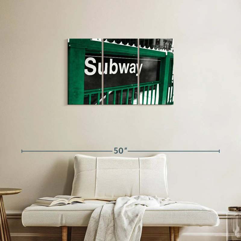 Mehar Subway Sign, 20" H x 33" W