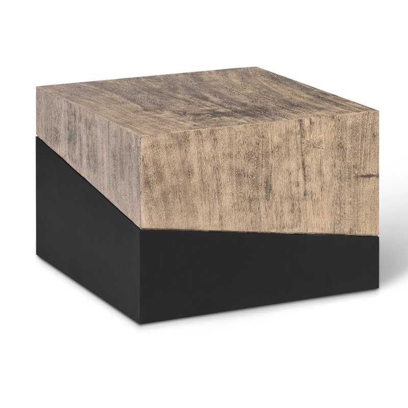 Geometry Solid Coffee Table, Gray Stone