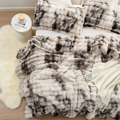Ensemble d'édredon surdimensionné à double boule de neige Snowball Chunky Bunny