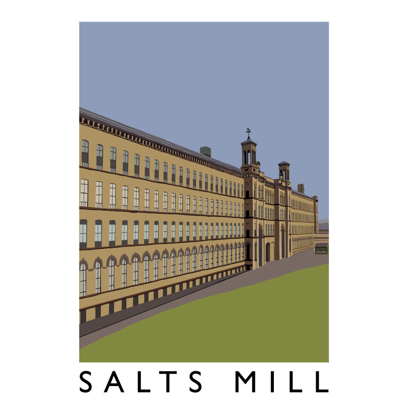 'Salts Mill' by Richard O'Neil - Print, No Frame, 50 cm H x 40 cm W x 1 cm D
