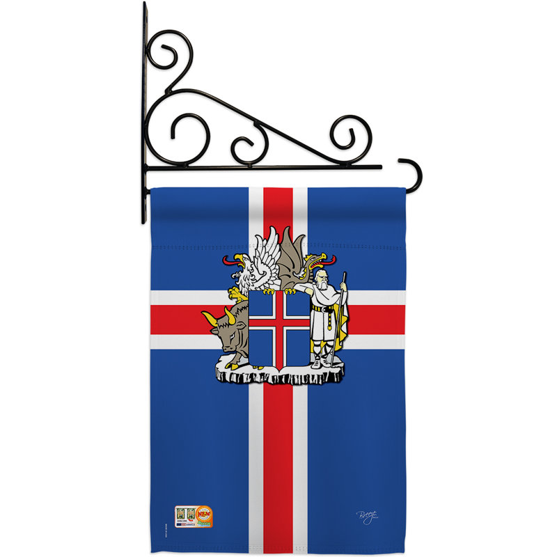Double Sided 18.5'' H x 13'' W Polyester Flag Set