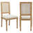 Amando French Country Style Dining Chairs, Louis Dining Chairs With Square Rattan Backrest And Exquisitely Carved Solid Wood Frame-1557390769