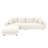 Nerissa 102.4" Corduroy Modular Cloud Couch Comfy Sofa with One Ottoman-1968047493