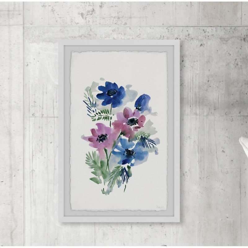 «Violets Are Blue Flowers», reproduction encadrée, H 45 po x l 30 po x P 1,5 po