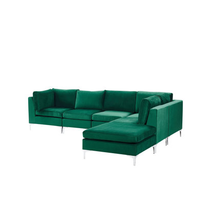 Donita 5 Seater Velvet Corner Sofa 
