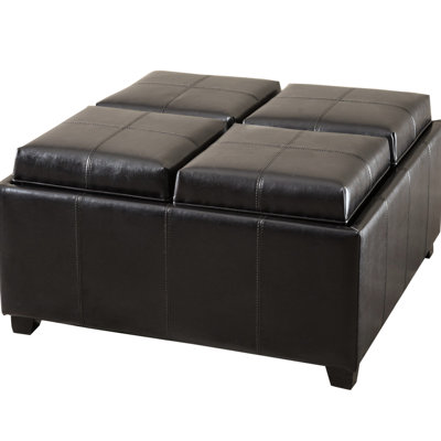 Chocolate With Hidden Compartment - 35x35x19 In, Pu Spacious Storage & Comfortable