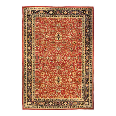 One-of-a-Kind 12' 2" X 18' 1" 2010s Wool Area Rug in Orange