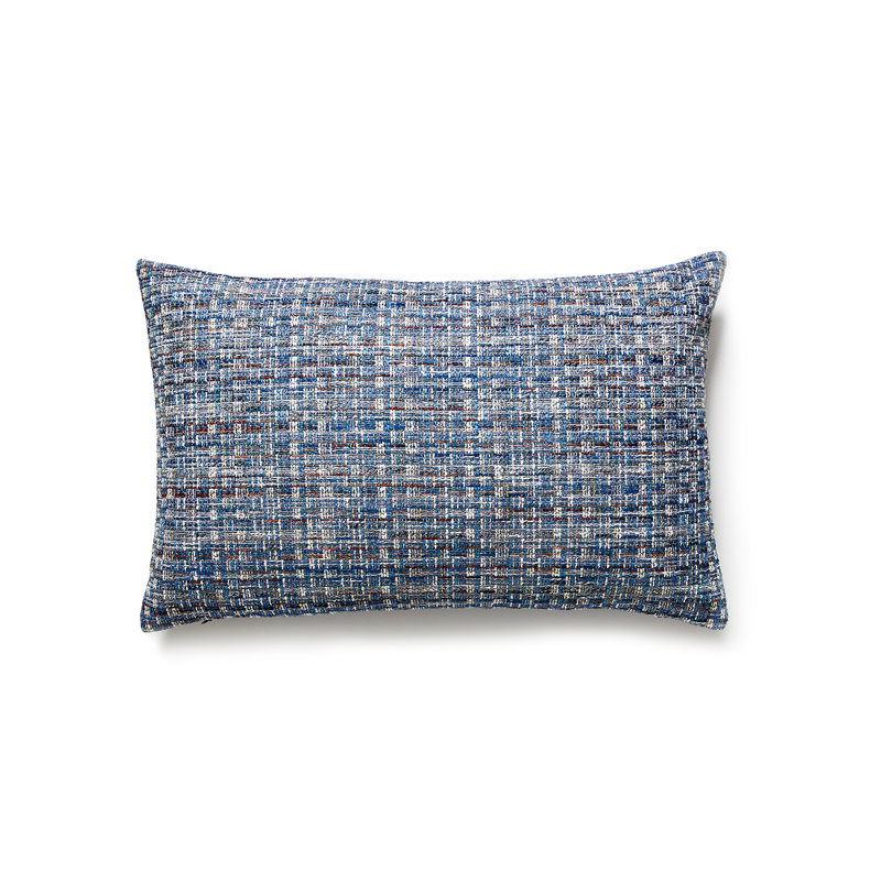 Faye Lumbar Pillow Cover & Insert, Blue Wood
