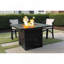 Foyer de table 34 po au gaz propane, foyer d'extérieur rectangulaire en acier de 50 000 BTU pour la cour extérieure - noir