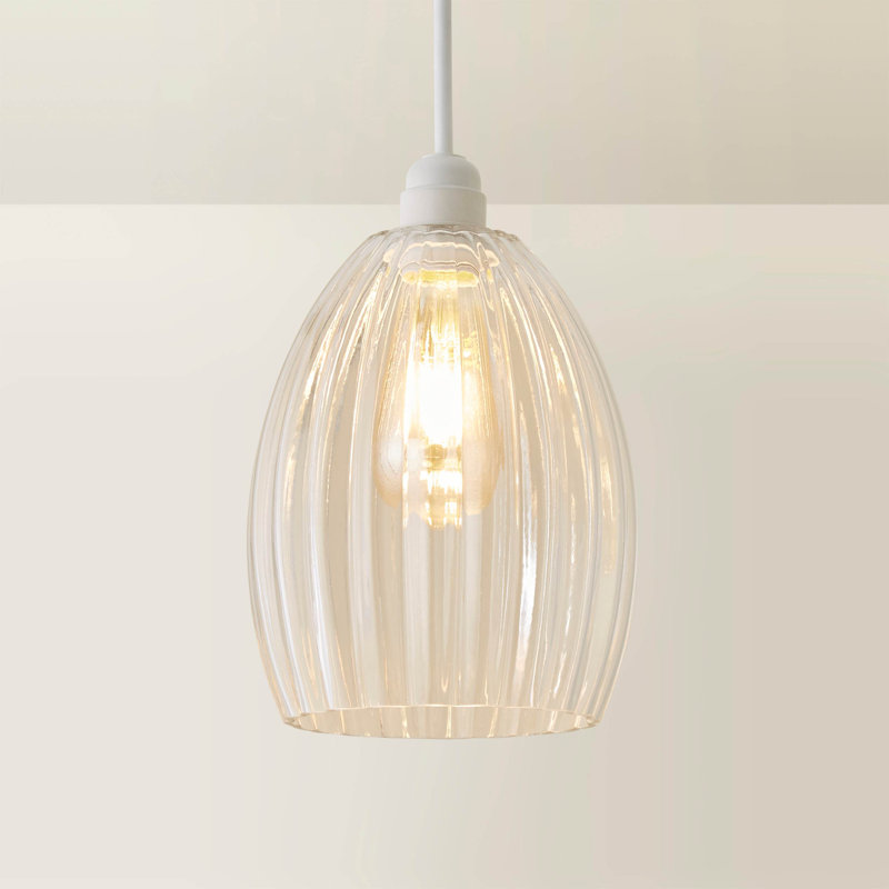 Swayder 22cm H Glass Dome Pendant Shade ( Slip-On ) in Clear